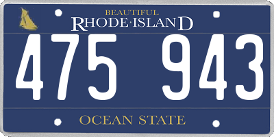 RI license plate 475943