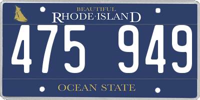 RI license plate 475949