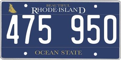 RI license plate 475950
