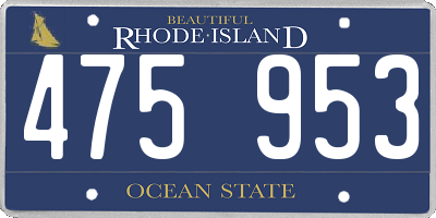 RI license plate 475953