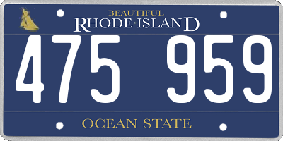 RI license plate 475959