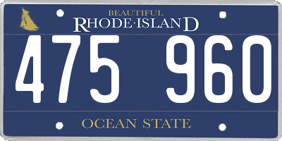 RI license plate 475960