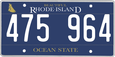 RI license plate 475964