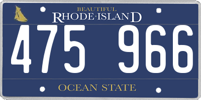 RI license plate 475966