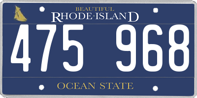 RI license plate 475968