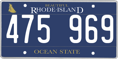 RI license plate 475969