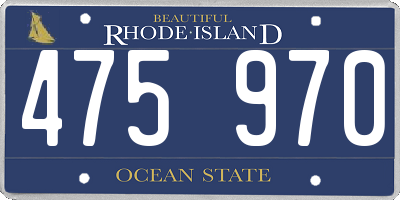 RI license plate 475970