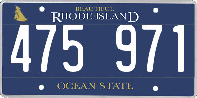 RI license plate 475971