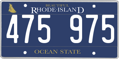 RI license plate 475975