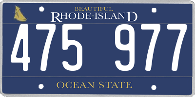 RI license plate 475977