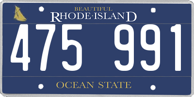 RI license plate 475991