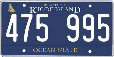 RI license plate 475995