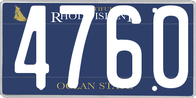 RI license plate 4760