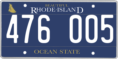 RI license plate 476005