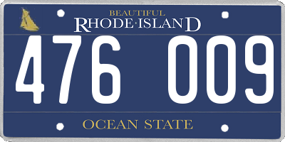 RI license plate 476009