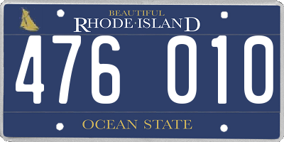 RI license plate 476010