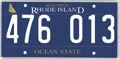 RI license plate 476013