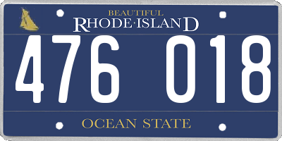 RI license plate 476018