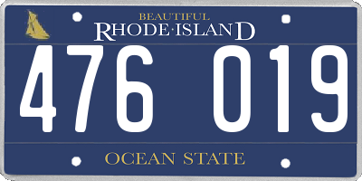 RI license plate 476019