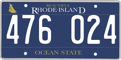 RI license plate 476024
