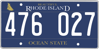RI license plate 476027