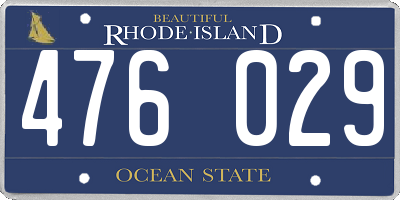 RI license plate 476029
