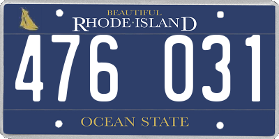 RI license plate 476031