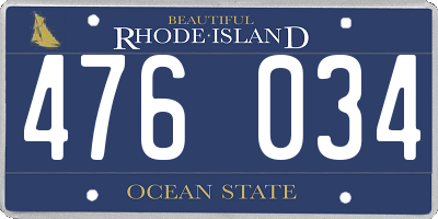 RI license plate 476034