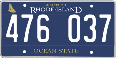 RI license plate 476037