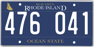 RI license plate 476041