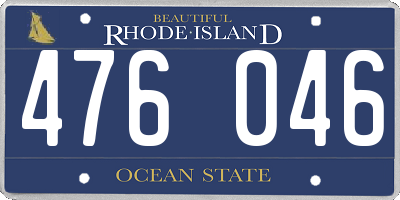 RI license plate 476046