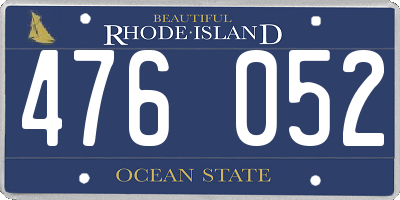 RI license plate 476052