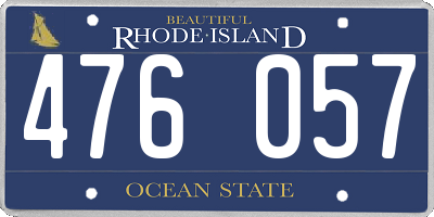 RI license plate 476057