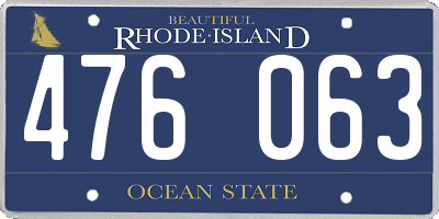 RI license plate 476063
