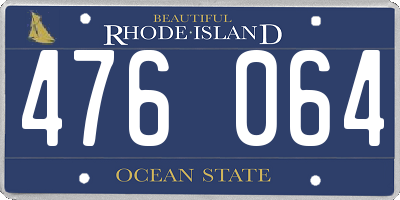 RI license plate 476064