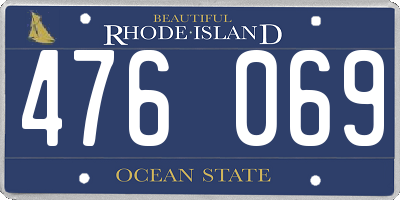RI license plate 476069