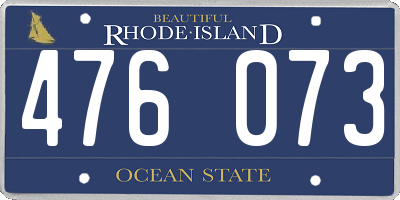 RI license plate 476073