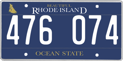 RI license plate 476074