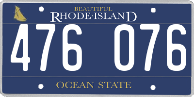 RI license plate 476076