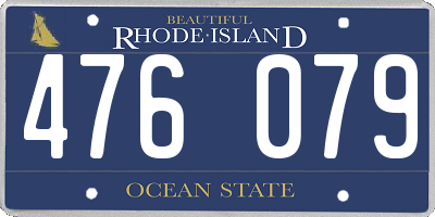 RI license plate 476079