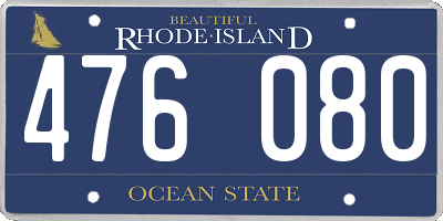 RI license plate 476080