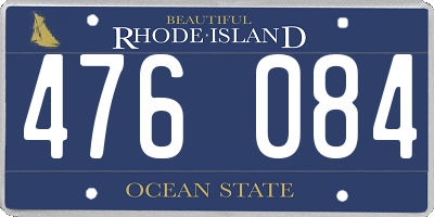 RI license plate 476084