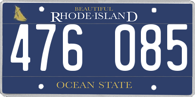 RI license plate 476085