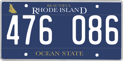 RI license plate 476086