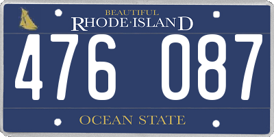 RI license plate 476087