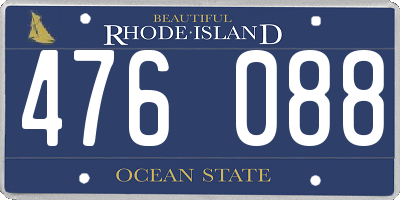 RI license plate 476088