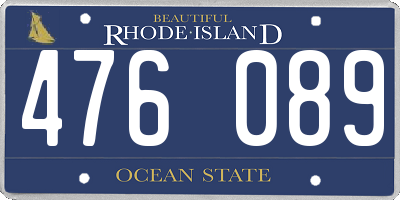RI license plate 476089