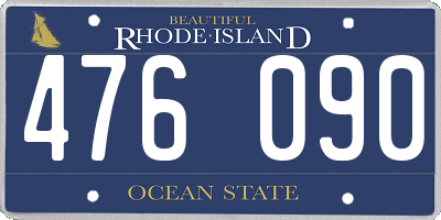 RI license plate 476090