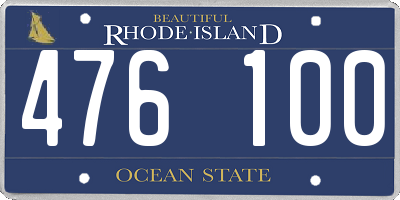 RI license plate 476100