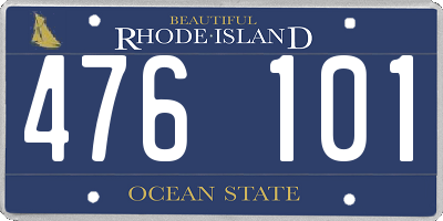RI license plate 476101